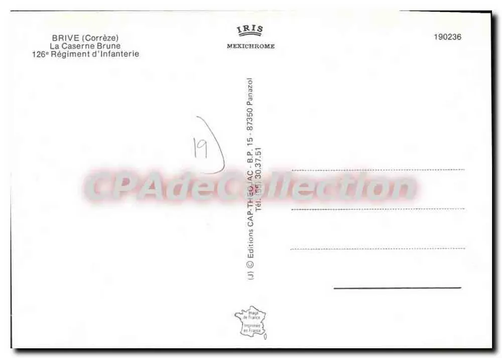 La Caserne Brune — 126° Regimiento de Infantería — Éditions IRIS - Reverso