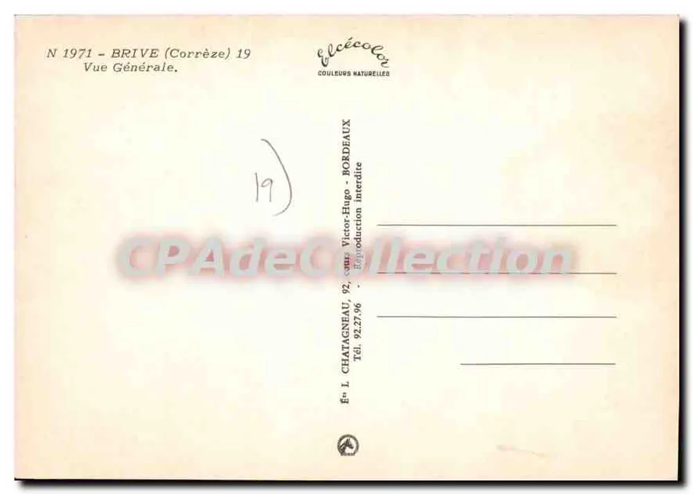 Brive (Corrèze) — Vista Geral — Élécé - Verso
