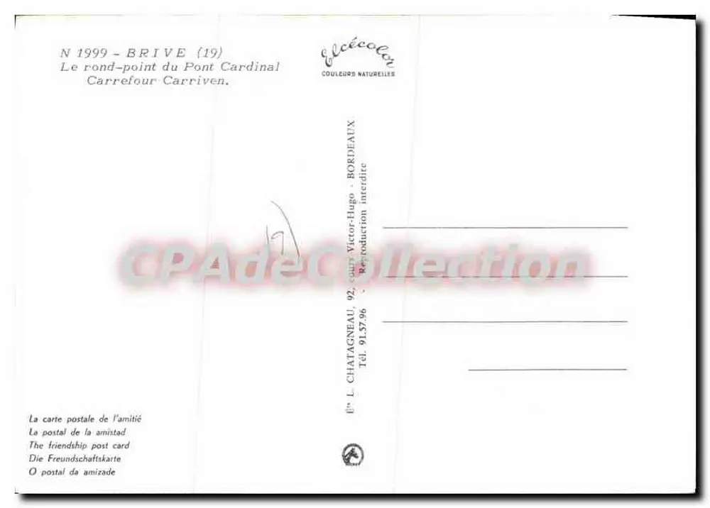 Der Kreisverkehr am Cardinal Bridge — Brive (19) — Verlag Elcée - Rückseite