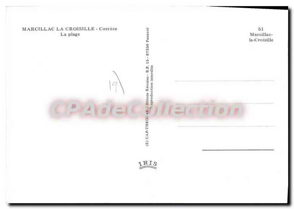 Marcillac-la-Croisille — A Praia — IRIS, n°51 - Verso