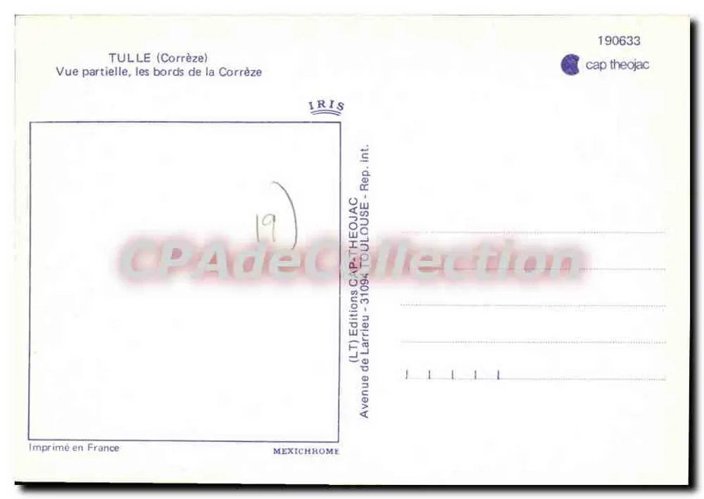 Tulle (Corrèze) — Teilansicht, die Ufer der Corrèze — IRIS - Rückseite