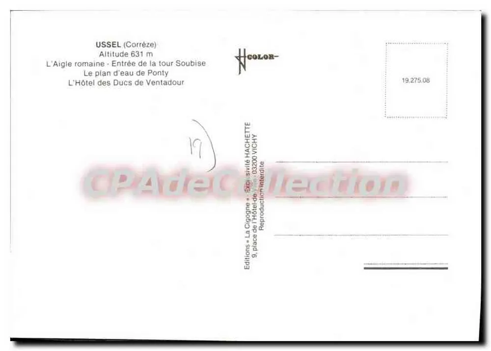 Ussel (Corrèze) — Panoramablick — Éditions Hachette - Rückseite