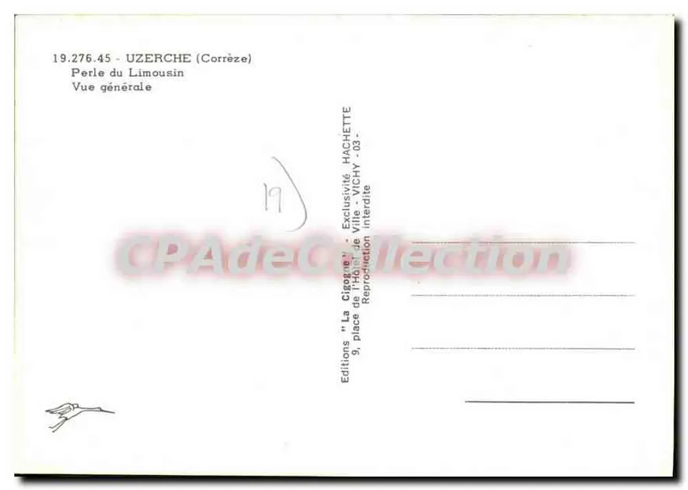 Uzerche — Perla do Limousin — Edições La Cigogne - Verso