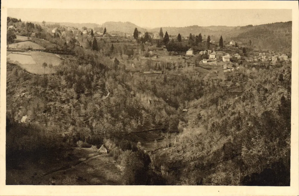 St-Martin-la-Méanne — Allgemeiner Blick auf die Gorges du Doustre und Laroche-Caniillac — Künstlerische Ausgabe Michel Beyrat, Marcillac-la-Croisille - Vorderseite