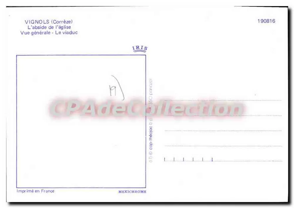 Vignols — Vista general — editor IRIS, n° 190816 - Reverso