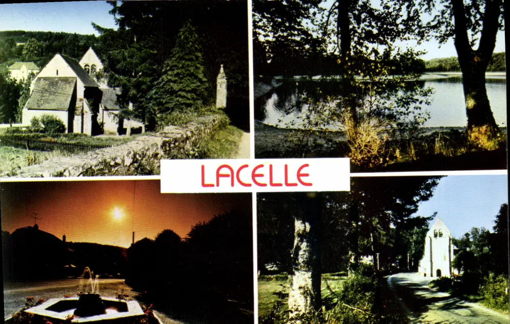 Lacelle (Corrèze) — Kirche, Rathaus, Teich, Brunnen — IRIS - Vorderseite