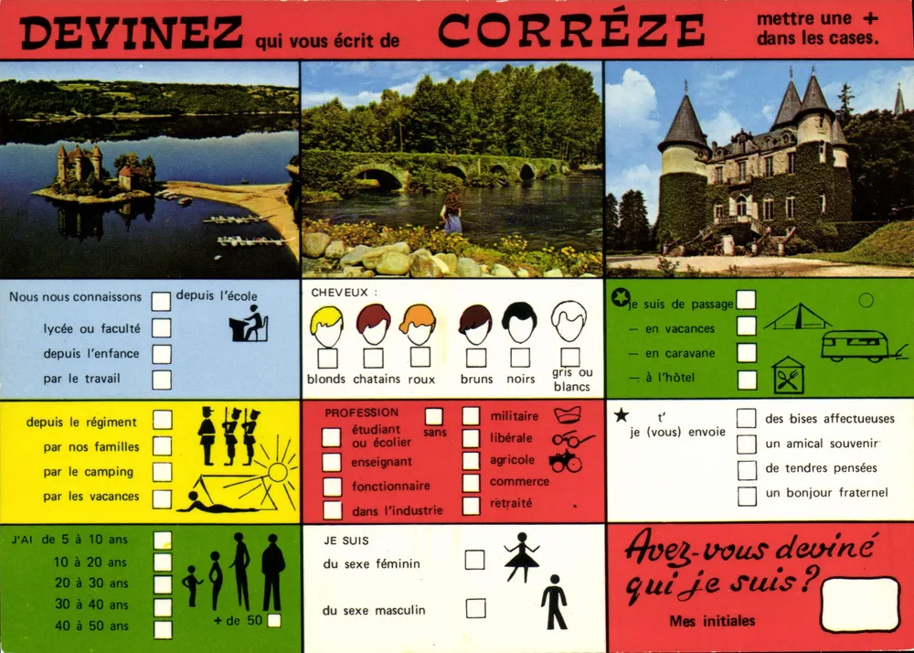 Corrèze — Errate, wer Ihnen schreibt — S.A.D. Vichy - Vorderseite