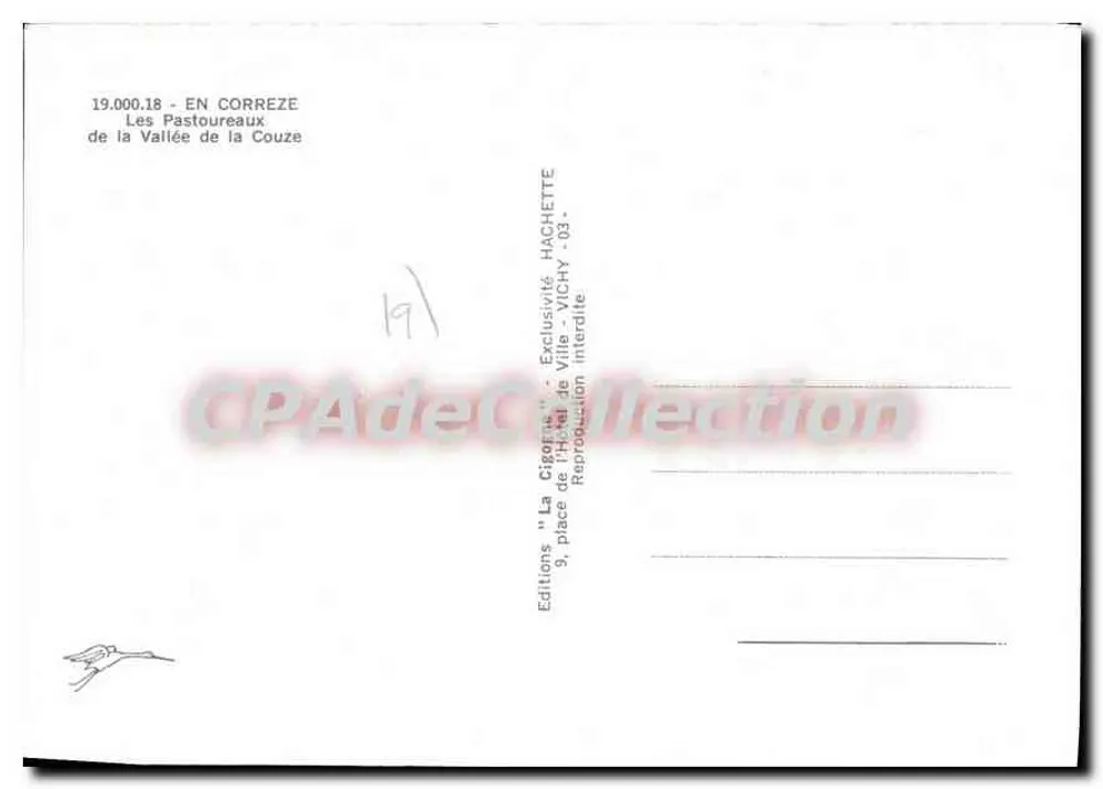 Die Pastoureaux der Couze-Tal — In Corrèze — Editionen 'La Cigogne' - Rückseite