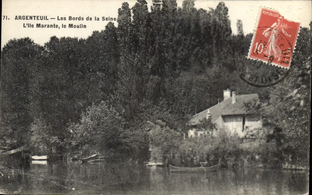 Argenteuil — Die Ufer der Seine — L'Île Marante, das Mühle - Vorderseite