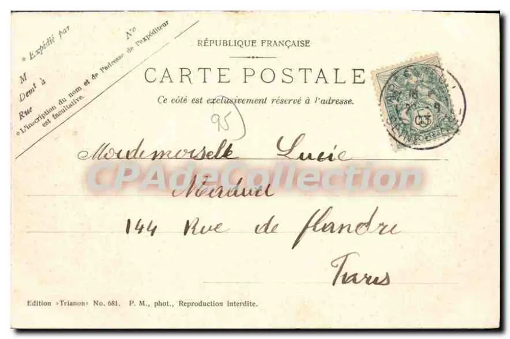 Argenteuil — Torre de Billy — Edição Trianon, No. 681 - Verso