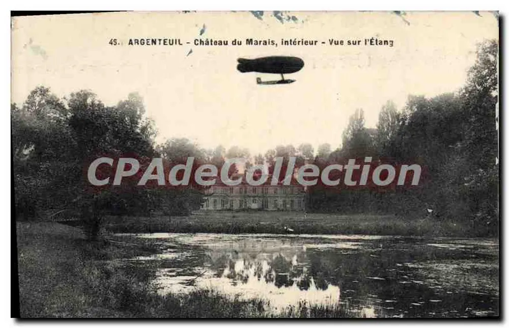 Argenteuil — Schloss Marais, Innenansicht — Blick auf den See - Vorderseite