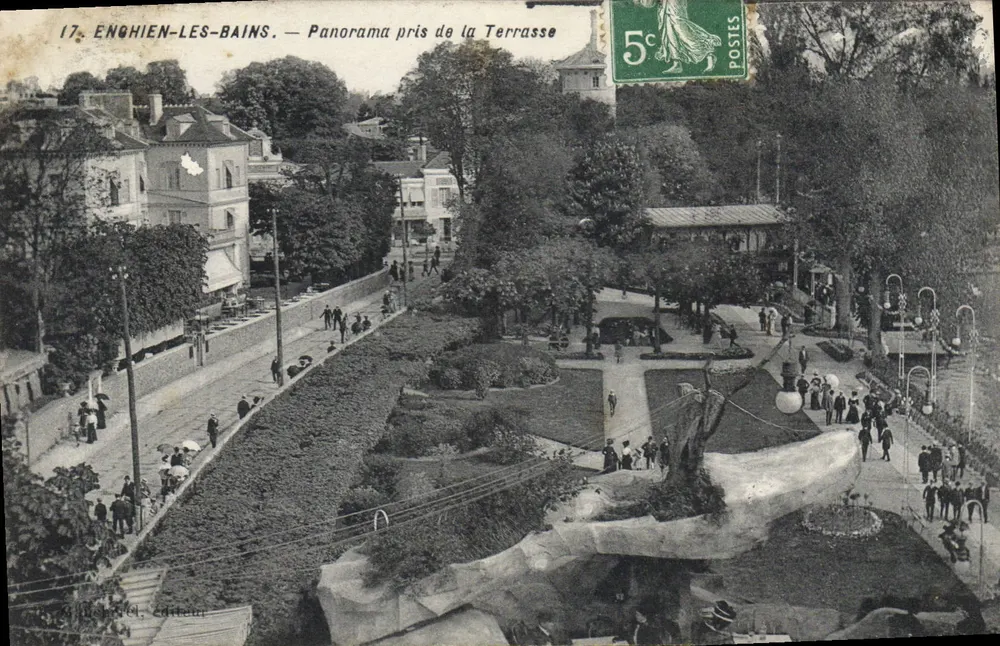 Enghien-les-Bains — Panorama vom Terrassenbereich — Verlag G. Lefebvre, Nr. 17 - Vorderseite