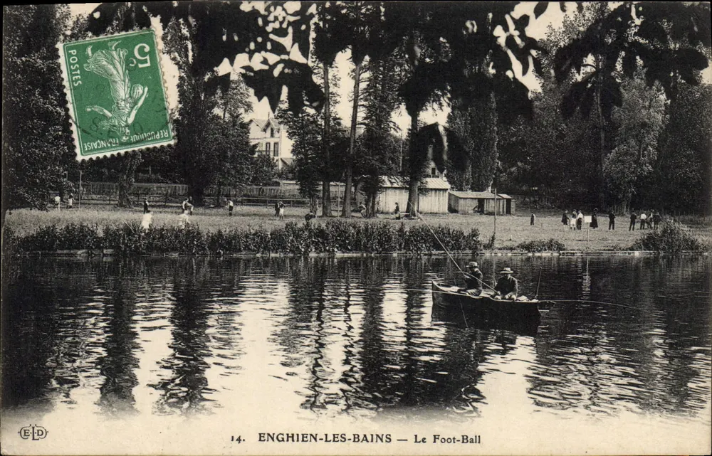 Enghien-les-Bains — Ansicht des Fußballs — Verlag ELD, Nr. 14 - Vorderseite