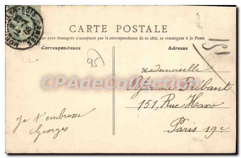 Enghien-les-Bains (S.-et-O.) — A Igreja Protestante — B. F., Paris - Verso