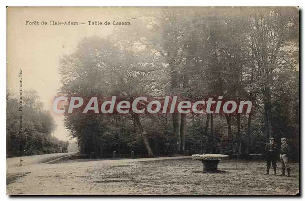 Forêt de l'Isle-Adam — Table de Cassan — Wyd. P. Béchamp, Reims - Awers
