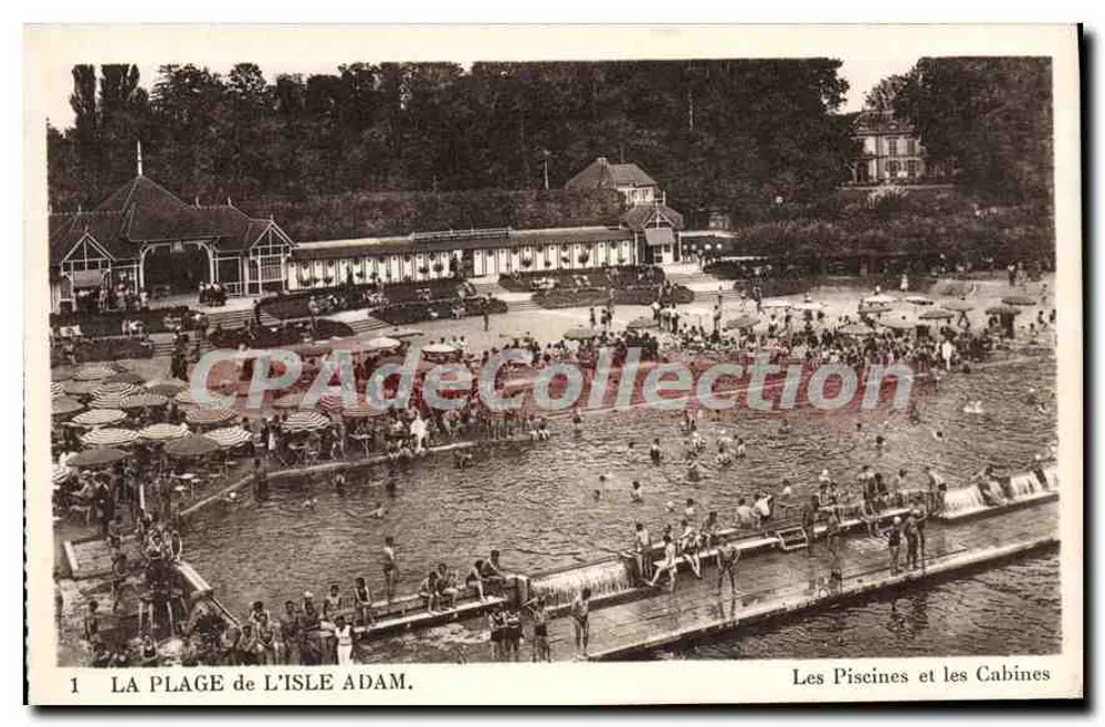 A Praia de l'Isle Adam — As Piscinas e as Cabines — Edição da Praia de l'Isle Adam - Frente