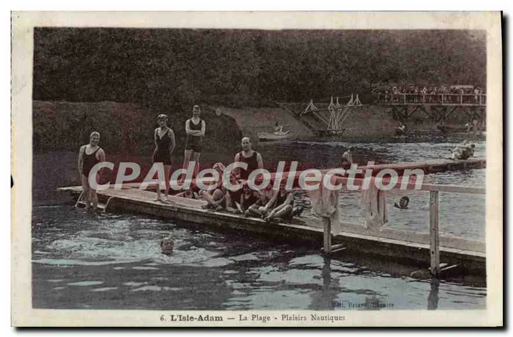 L'Isle-Adam — Die Strand — Wassersport — Henri Batains & Cie, Toulouse - Vorderseite