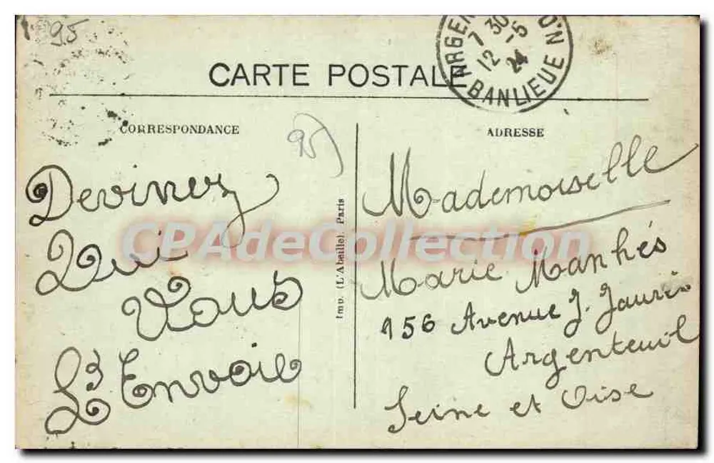 Pontoise — Das Hôtel-Dieu und der Quai — unbekannter Verleger, Nr. 48 - Rückseite