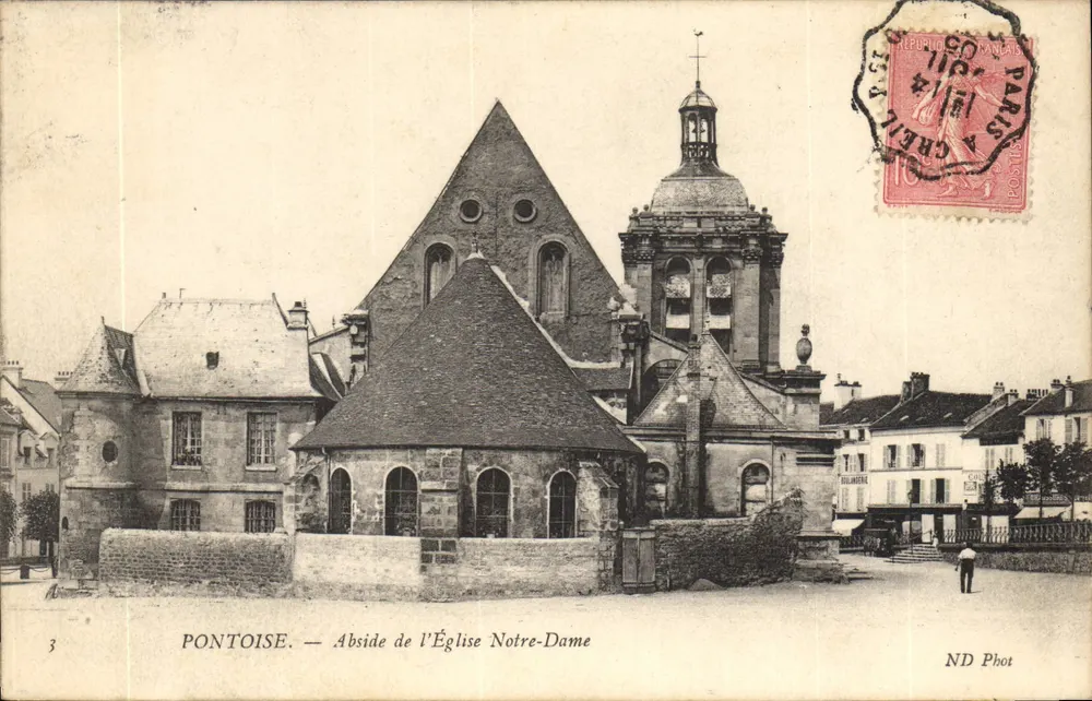 Pontoise — Abside da Igreja Nossa Senhora — ND Phot - Frente
