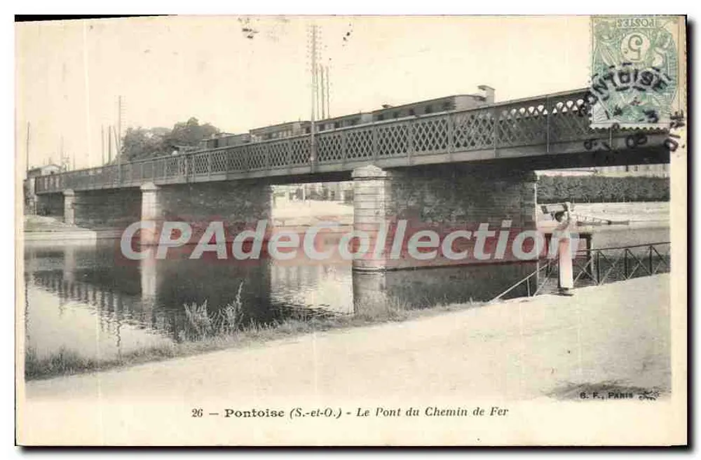 Pontoise (S.-et-O.) — O Ponte do Caminho de Ferro — S.F. Paris, n°26 - Frente