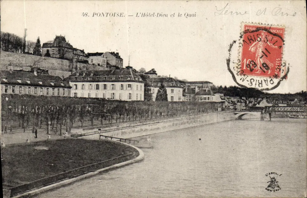 Pontoise — Das Hôtel-Dieu und der Kai — L'Abéille, Paris - Vorderseite