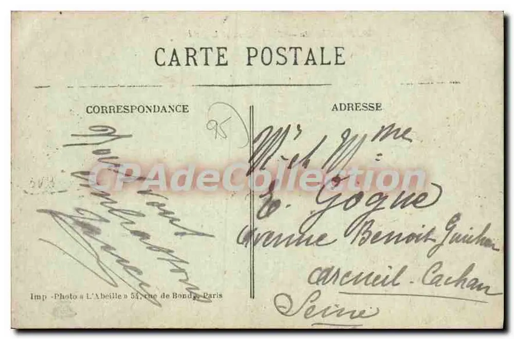 Pontoise — Das Hôtel-Dieu und der Kai — L'Abéille, Paris - Rückseite