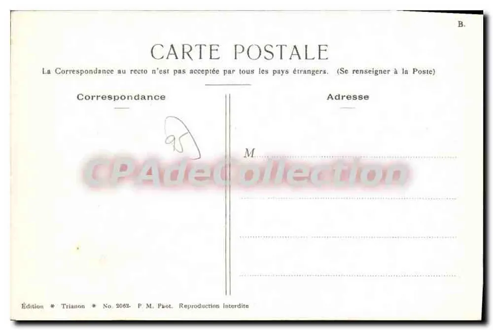 Parco di St. Gratieu. Castello del Marechale de Catinat — Edizione Trianon, No. 2063 - Verso