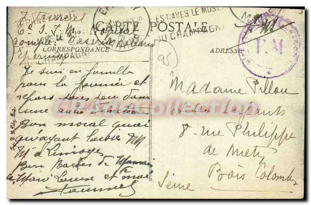 Montmorency — Rathaus — Haupteingang — BPD n°27 - Rückseite