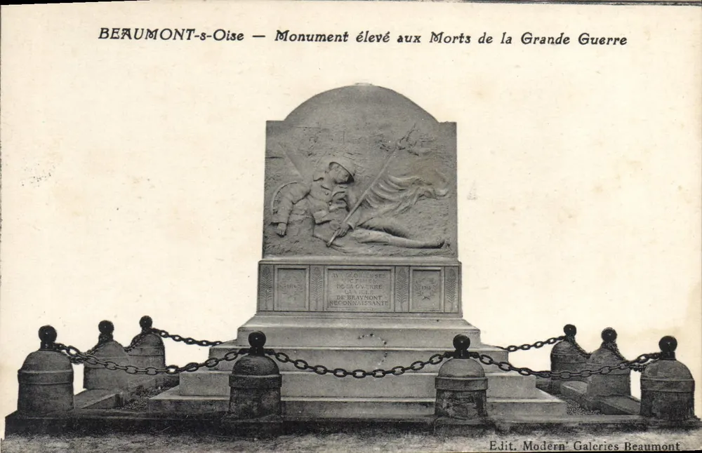 Beaumont-s/Oise — Gedenkstein für die Toten des Ersten Weltkriegs — Verlag Modern' Galeries Beaumont - Vorderseite