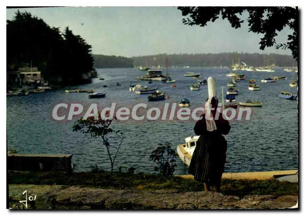 Sainte-Marine (Finistère) — Der Hafen und der Flussmund — Kunstausgabe Jos - Vorderseite