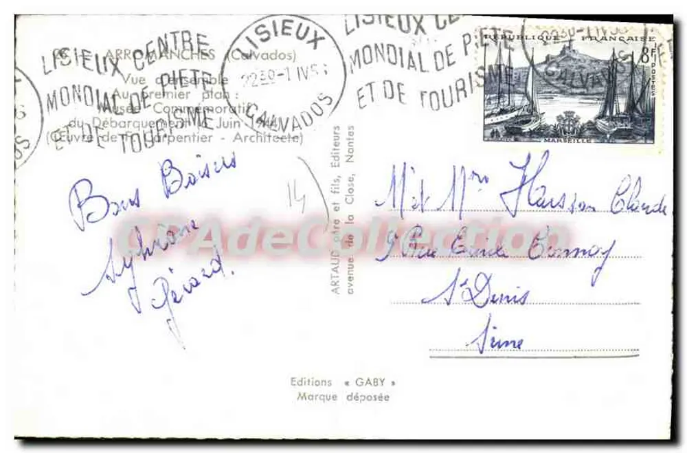 Lisieux — Vista geral do museu « Comemorativo do Desembarque » — Editor Gaby - Verso