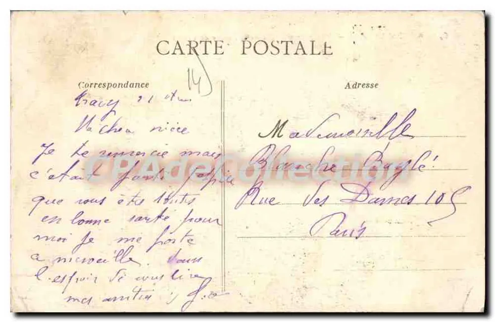 Arromanches — Allgemeiner Blick von den Fresné-Klippen — unbekannter Verleger, Nr. 69 - Rückseite