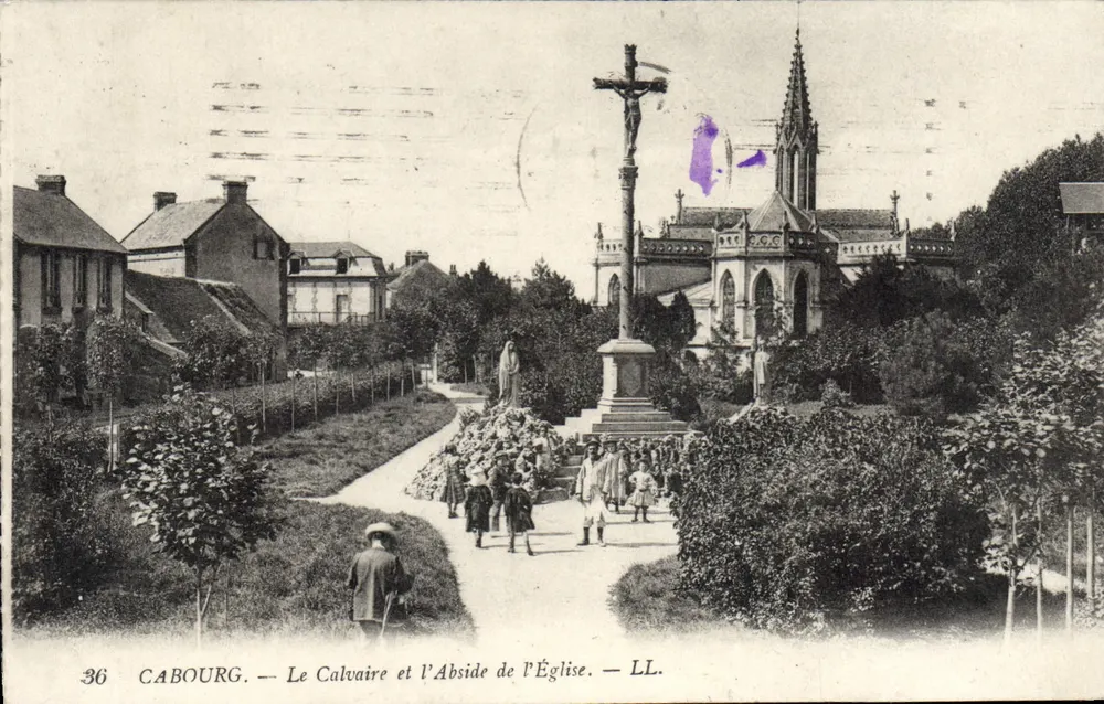 Cabourg — Der Calvarienberg und die Kirchenapsis — LL. n°36 - Vorderseite