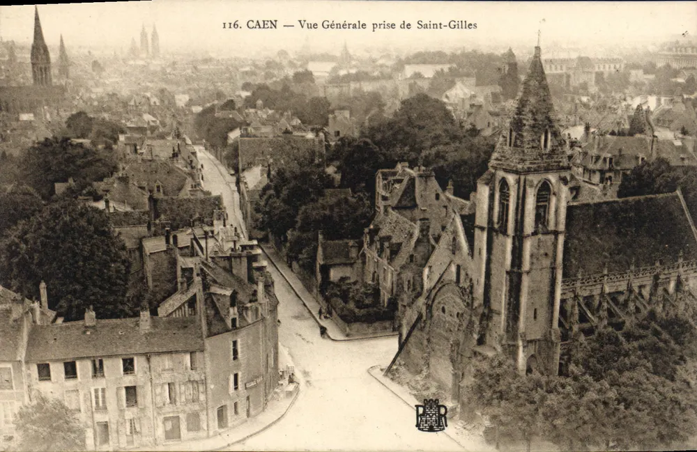 CAEN — Vista geral tirada de Saint-Gilles — Editor P.R. n°116 - Frente