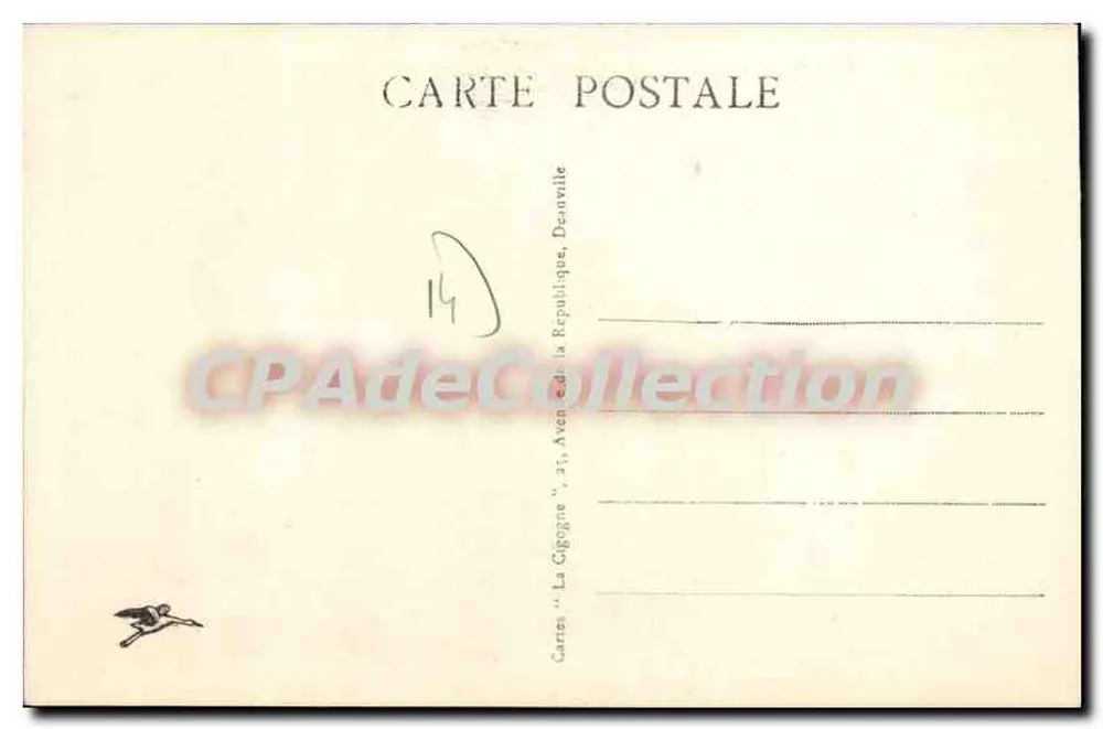 Caen — Vista geral — editor La Cigogne, 25, Avenida da República, Deauville - Verso