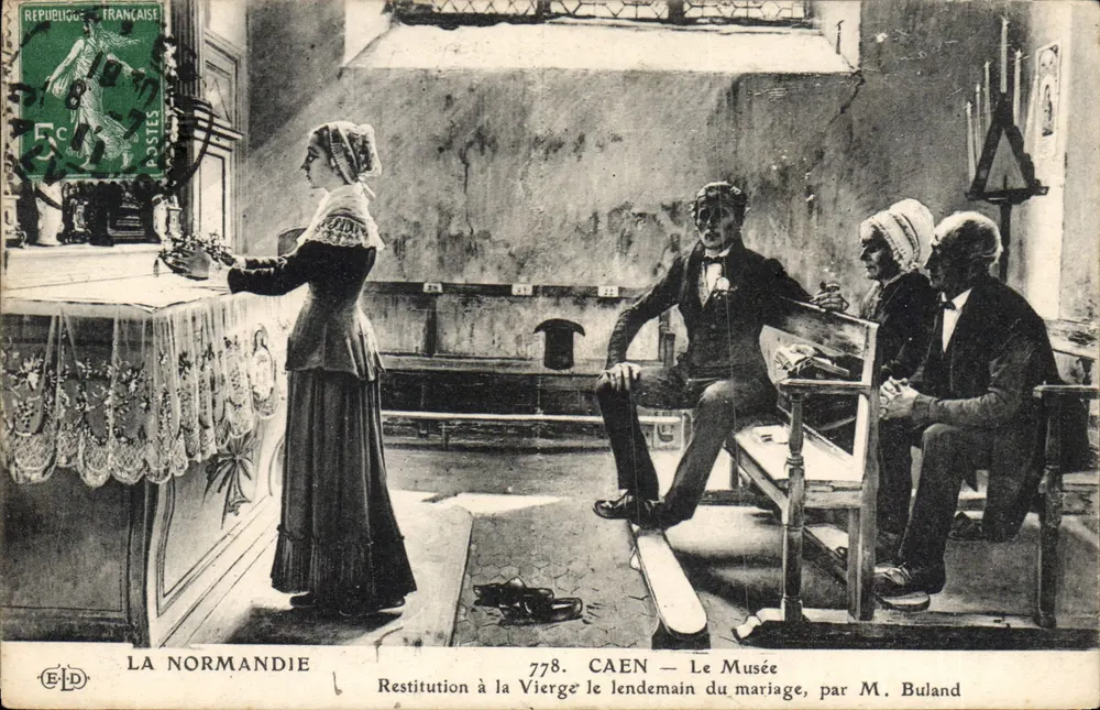 Caen — Das Museum — Rückgabe an die Jungfrau am Tag nach der Hochzeit, von M. Buland - Vorderseite