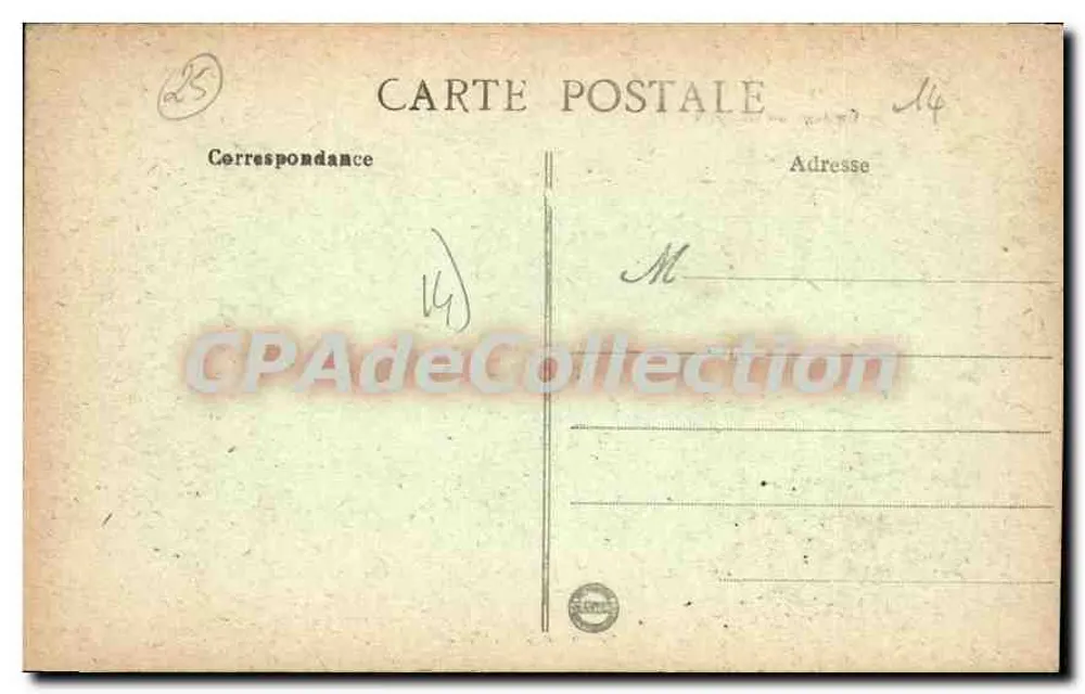 Caserne do Castelo — Caen — editor Lefebvre, n°19 - Verso