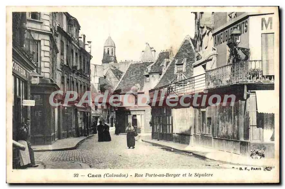 Caen (Calvados) — Rue Porte-au-Berger und das Sépulcre — B. F., Paris - Vorderseite