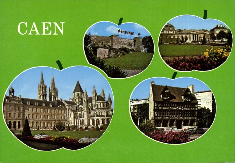 Caen — Castelo, Abadia dos Homens, Casa dos Quatrans, Catedral — S.A.D. Normandia, n° 14 118 005 - Frente