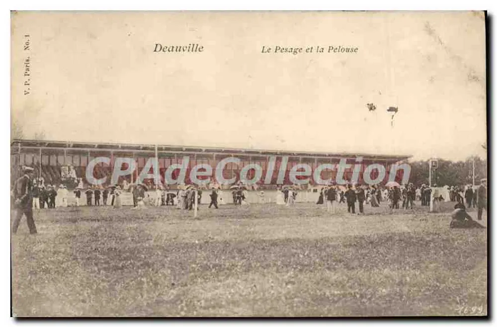 Deauville — Das Wiegen und die Wiese — V. P. Paris, Nr. 1 - Vorderseite