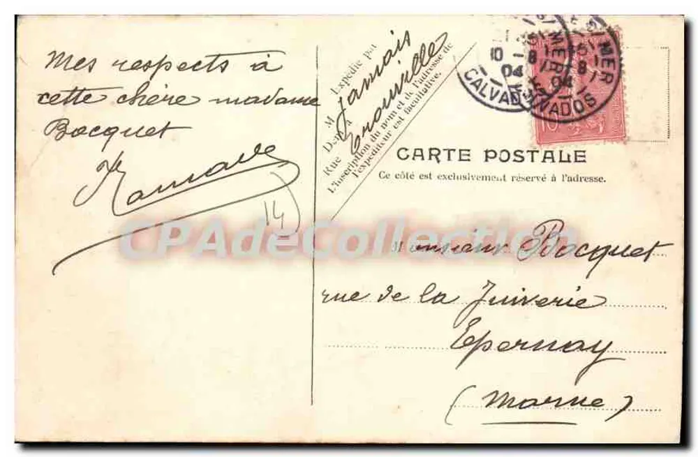 Deauville — Das Wiegen und die Wiese — V. P. Paris, Nr. 1 - Rückseite