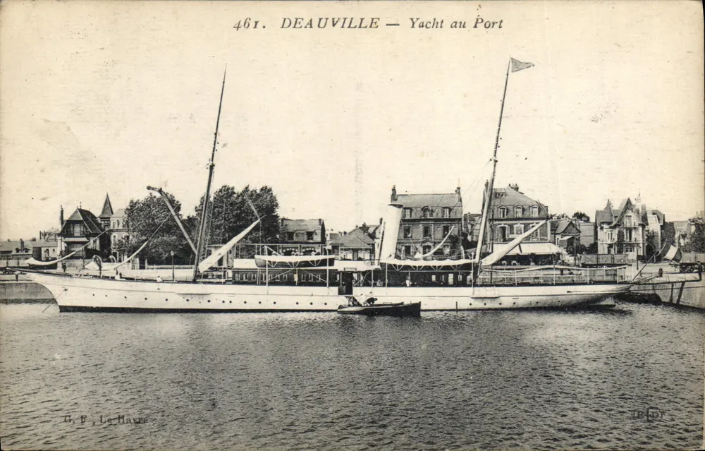 Deauville — Yacht am Hafen — G. F., Le Havre, n°461 - Vorderseite