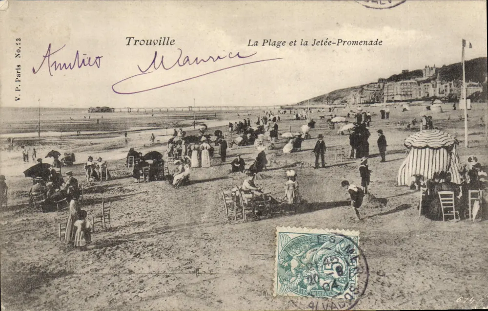 Trouville — Die Strandpromenade und der Pier — V.P. Paris Nr. 53 - Vorderseite