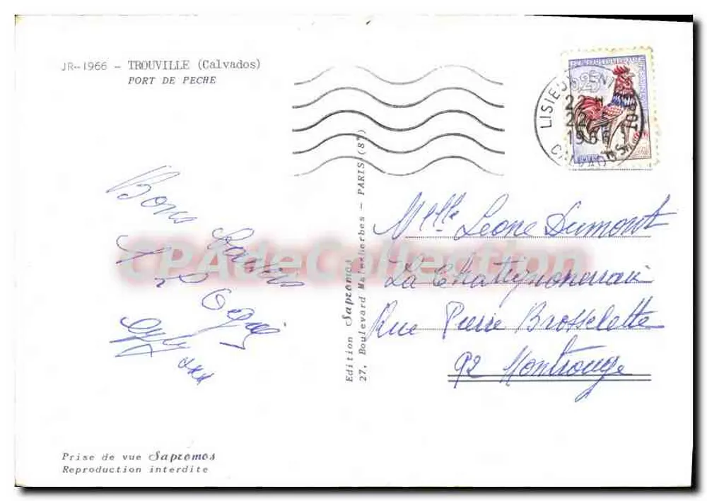 Porto de pesca de Trouville — Calvados — Edição Saprèmos - Verso