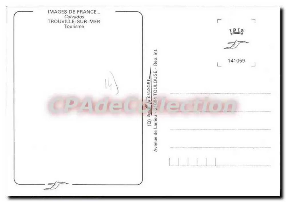 Casinos von Trouville-sur-Mer — Werbeposter — Verleger: Cornuche & Chauveau - Rückseite