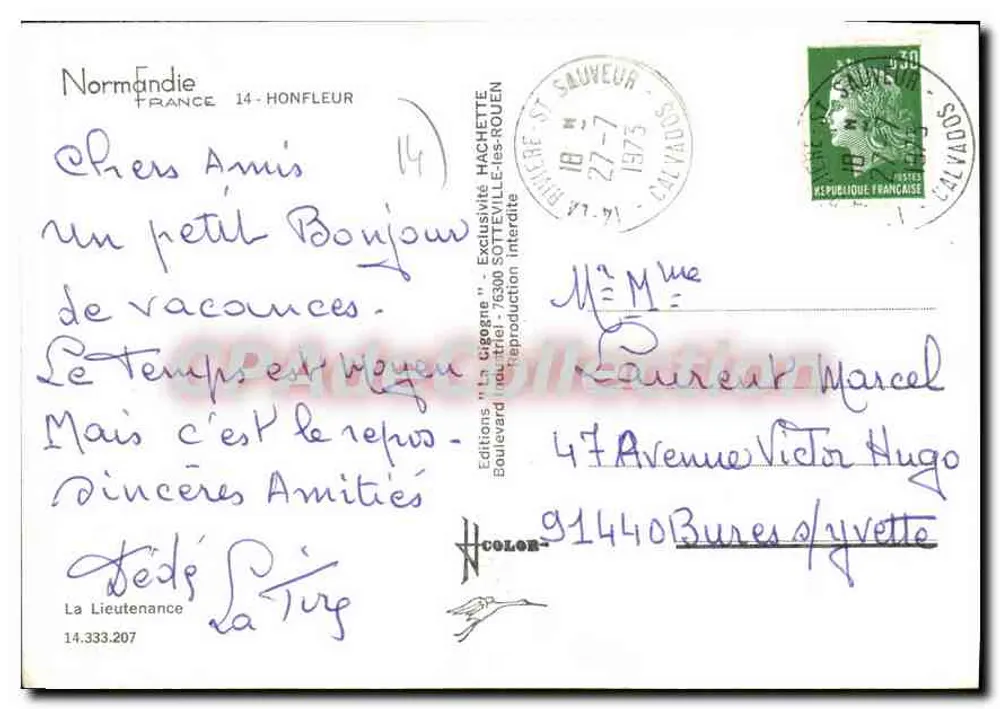 Honfleur — A Lieutenance — Éditions Hachette - Verso