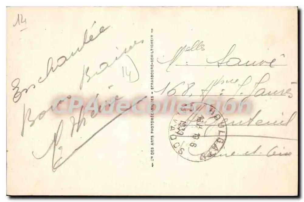 Houlgate — As Falésias — editor A.R. n°72 - Verso