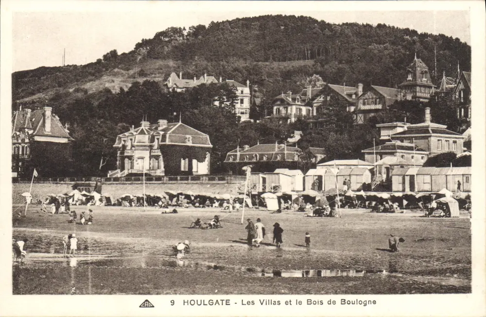 Houlgate - Die Villen und der Bois de Boulogne — Antike Ansichtskarte - Vorderseite