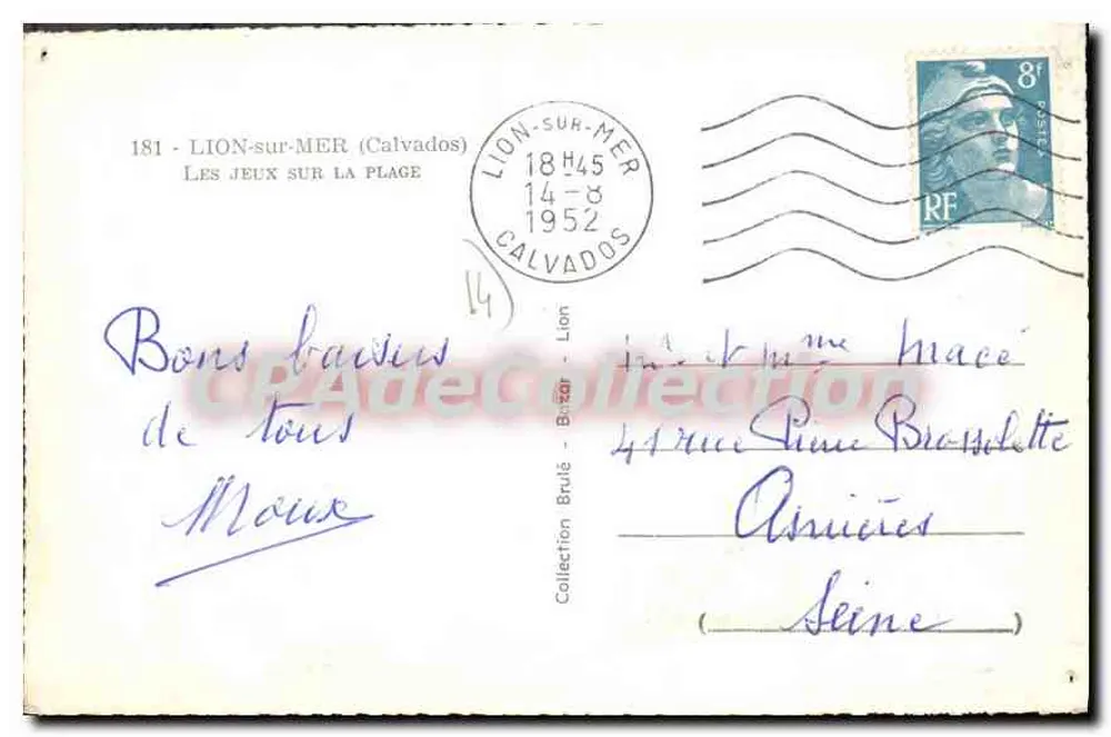 Lion-sur-Mer — Spiele am Strand — Verlag Lirène - Rückseite