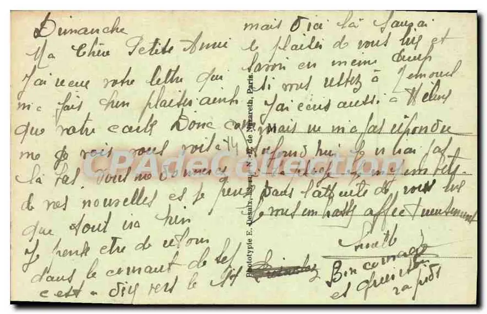LION-sur-MER - A Igreja — Editor Nouvelles Galeries Lioumaises, n°8 - Verso